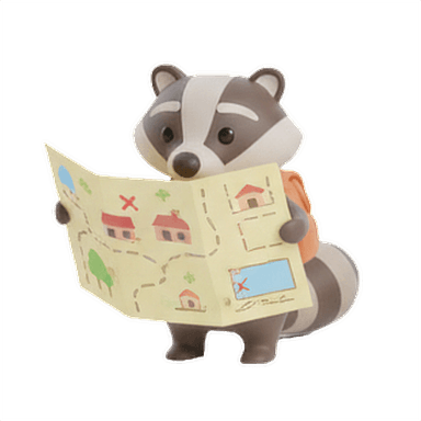 Grävling som studerar en karta med områdesförslag